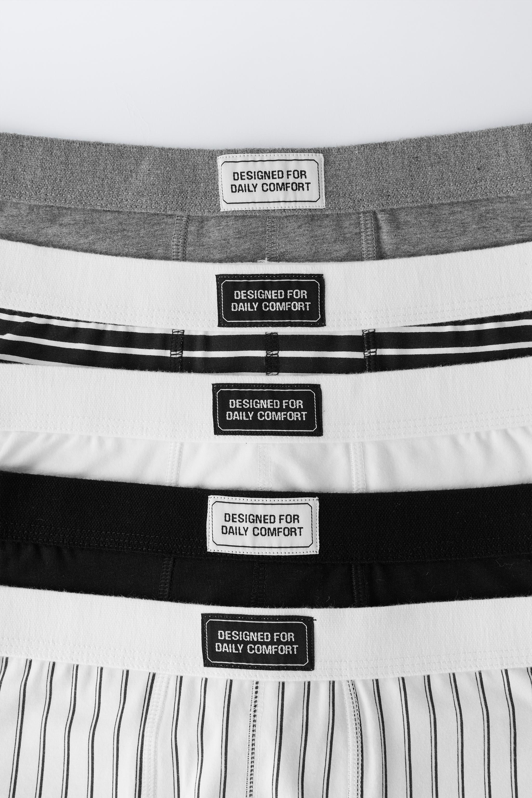 PACK DE CINQ BOXERS ÉTIQUETTE (6-14 ANS)